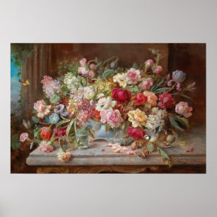 Still Life mit Blume von Hans Zatzka - Poster