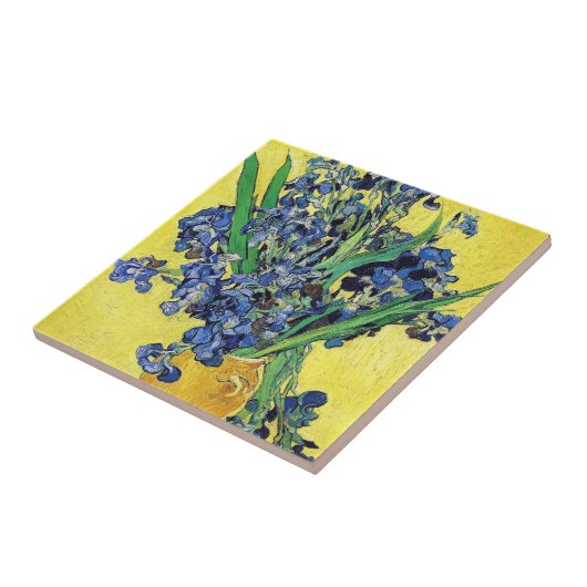 Still Life mit Irises Vincent van Gogh Fliese (Seite)