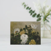 Still Life mit Rose von Robert Duncanson Postkarte (Stehend Vorderseite)