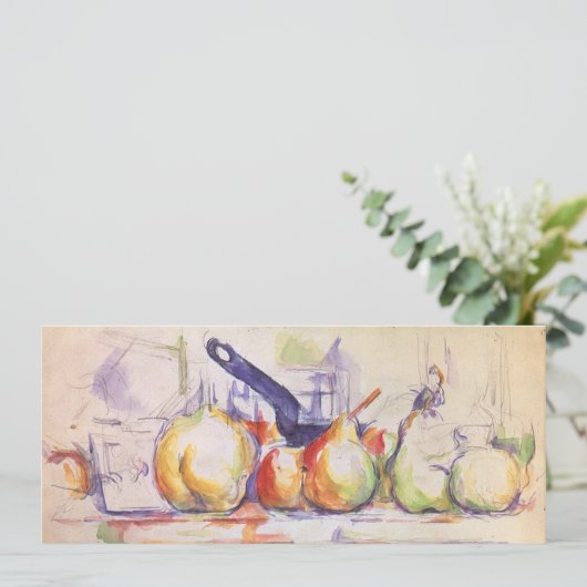 Still Life mit Saucepan von Paul Cezanne (Stehend Vorderseite)