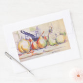 Still Life mit Saucepan von Paul Cezanne Rechteckiger Aufkleber (Umschlag)