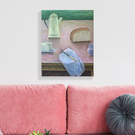 Still Life mit Wensleydale Käse 2013 Leinwanddruck (Insitu (Wohnzimmer))