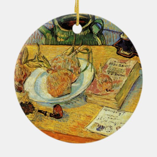 Still Life mit Zeichnend Vorstand von Vincent van  Keramikornament (Hinten)