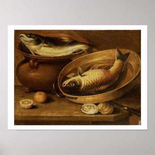 Still Life of Fish and Lemons Poster (Vorne)