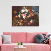 Still Life of Flowers in a Basket Leinwanddruck (Insitu (Wohnzimmer))
