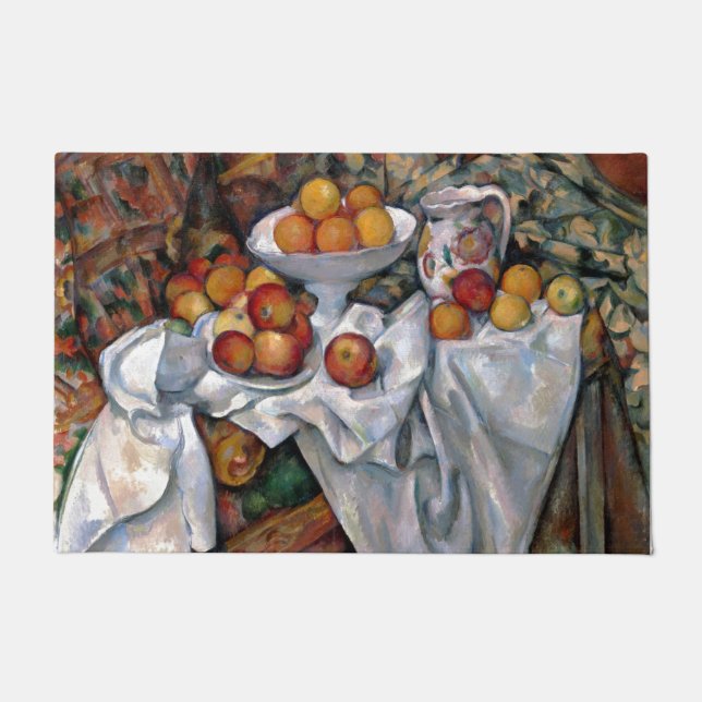 Still Life Orange - Paul Cezanne Malerei Art Fußmatte (Vorderseite)