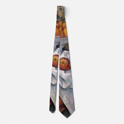 Still Life Orange - Paul Cezanne Malerei Art Krawatte (Rückseite)