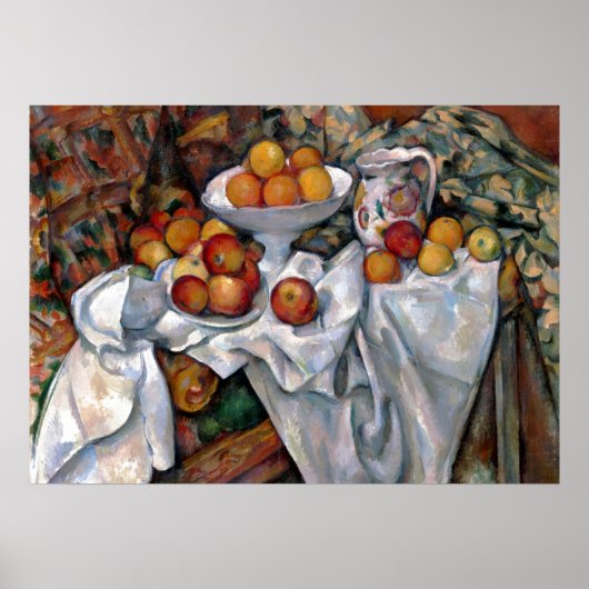 Still Life Orange - Paul Cezanne Malerei Art Poster (Vorne)