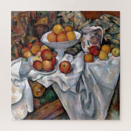 Still Life Orange - Paul Cezanne Malerei Art Puzzle (Vertikal)