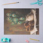 Still Life Peacock Feathers Pinecones Decoupage Seidenpapier (Basteln)
