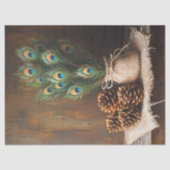 Still Life Peacock Feathers Pinecones Decoupage Seidenpapier (Vorderseite)