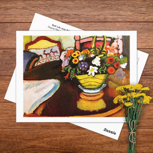 Still Life Pillow Blume August Macke Postcard Postkarte