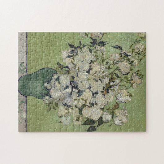 Still Life: Pink Roses in a Vase by Van Gogh Puzzle (Horizontal)