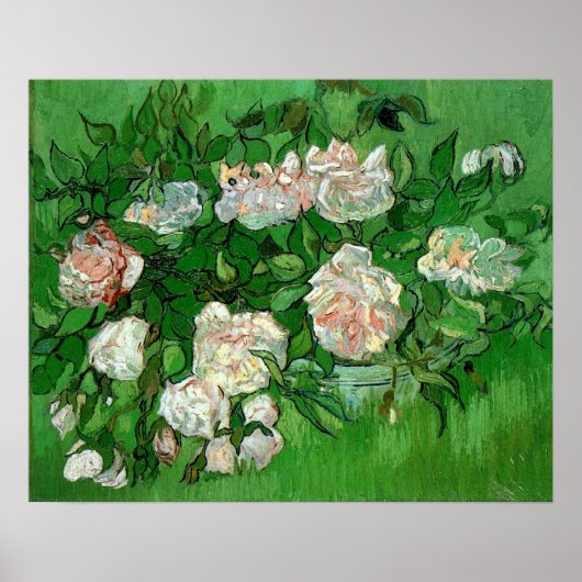 Still Life Pink Roses von Vincent Willem van Gogh Poster (Vorne)