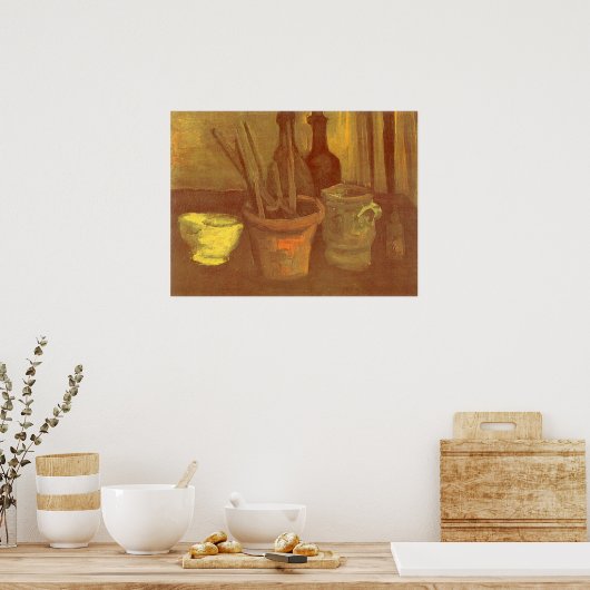 Still Life Pinsel in einem Pot Vincent van Gogh Poster (Küche)