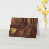 Still Life Pinsel in Pot von Vincent van Gogh Karte (Gelbe Blume)