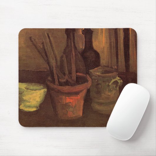Still Life Pinsel in Pot von Vincent van Gogh Mousepad (Mit Mouse)