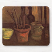Still Life Pinsel in Pot von Vincent van Gogh Mousepad (Vorne)