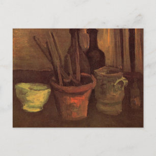 Still Life Pinsel in Pot von Vincent van Gogh Postkarte