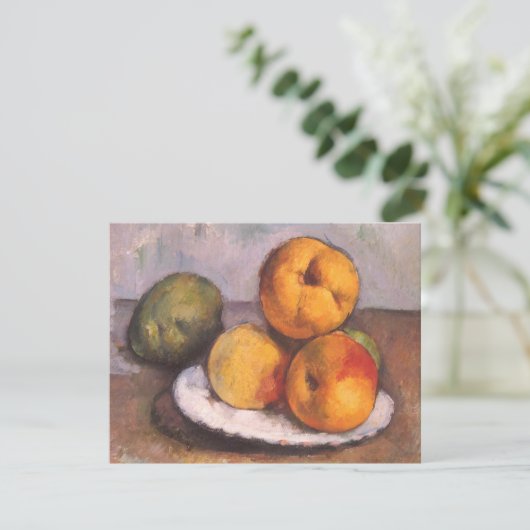 Still Life Quince, Äpfel, Birnen von Paul Cezanne (Stehend Vorderseite)