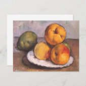 Still Life Quince, Äpfel, Birnen von Paul Cezanne (Vorne/Hinten)