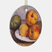 Still Life Quince, Äpfel, Birnen von Paul Cezanne Keramik Ornament (Rechts)
