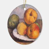 Still Life Quince, Äpfel, Birnen von Paul Cezanne Keramik Ornament (Links)