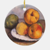 Still Life Quince, Äpfel, Birnen von Paul Cezanne Keramik Ornament (Hinten)
