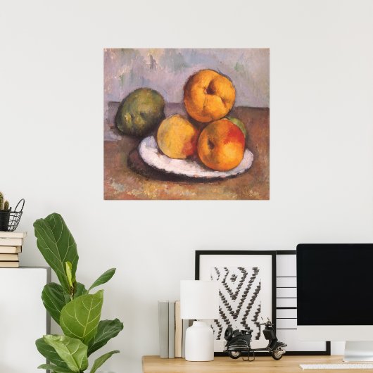 Still Life Quince, Äpfel, Birnen von Paul Cezanne Poster (Heimbüro)