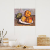 Still Life Quince, Äpfel, Birnen von Paul Cezanne Poster (Küche)