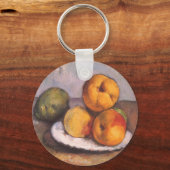 Still Life Quince, Äpfel, Birnen von Paul Cezanne Schlüsselanhänger (Vorderseite)