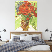 Still Life Red Poppies and Daisies1890 Leinwanddruck (Insitu (Schlafzimmer))