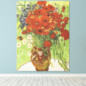 Still Life Red Poppies and Daisies1890 Leinwanddruck (Insitu (Holzboden))
