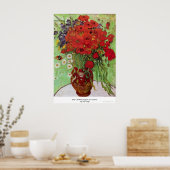 Still Life Red Poppies and Daisies by van Gogh Poster (Küche)