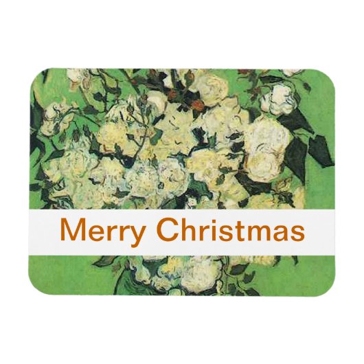 Still Life - Rosa in einer Vase. Magnet (Horizontal)