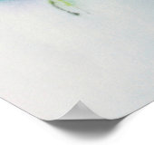 Still Life Rose Bouquet Wasserfarbe Poster (Ecke)