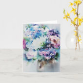 Still Life Rose Bouquet Wasserfarbenen Kunst Karte (Gelbe Blume)