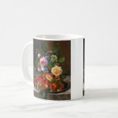 Still Life Rose und Erdbeeren von Otto Ottesen Kaffeetasse (Vorderseite Links)