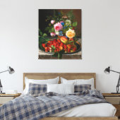 Still Life Rose und Erdbeeren von Otto Ottesen Leinwanddruck (Insitu (Schlafzimmer))