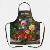 Still Life Rose und Erdbeeren von Otto Ottesen Schürze (Vorderseite)