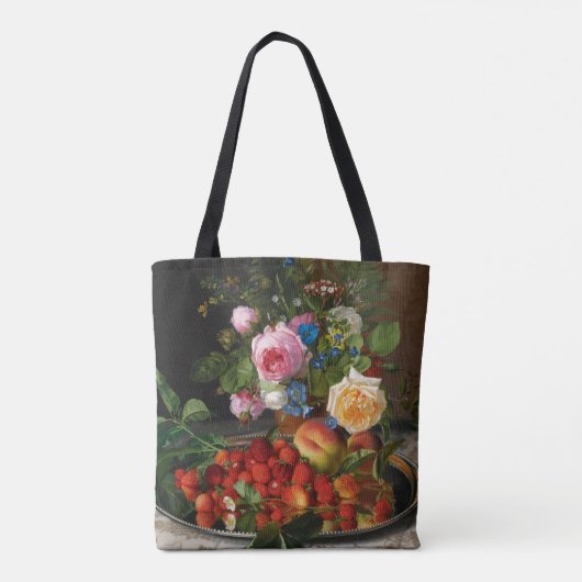 Still Life Rose und Erdbeeren von Otto Ottesen Tasche (Rückseite)