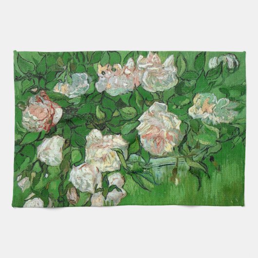 Still Life: Roses von Vincent van Gogh Geschirrtuch (Horizontal)