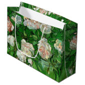 Still Life: Roses von Vincent van Gogh Große Geschenktüte (Vorderseite Schrägansicht)