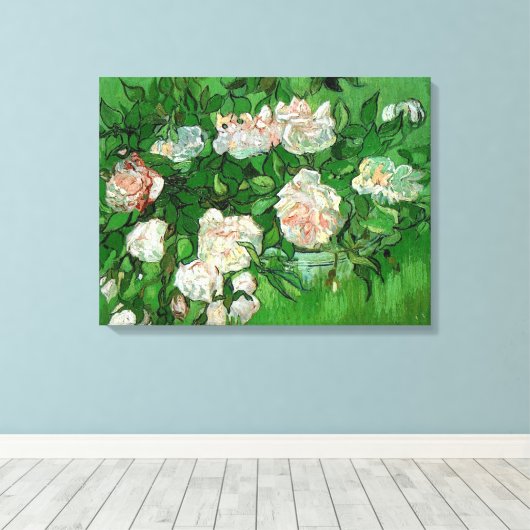 Still Life: Roses von Vincent van Gogh Leinwanddruck (Insitu (Holzboden))