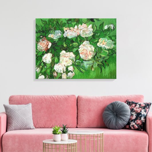 Still Life: Roses von Vincent van Gogh Leinwanddruck (Insitu (Wohnzimmer))