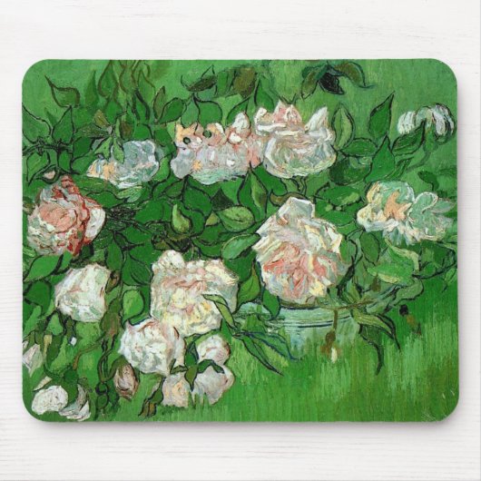 Still Life: Roses von Vincent van Gogh Mousepad (Vorne)