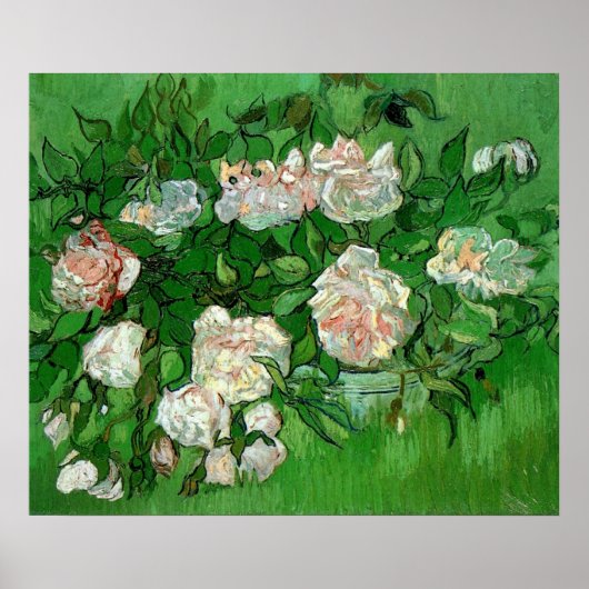 Still Life: Roses von Vincent van Gogh Poster (Vorne)