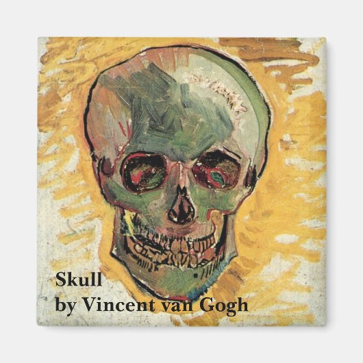Still Life Skull von Vincent van Gogh Magnet (Vorne)
