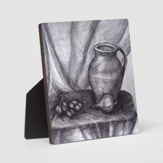 Still Life Stift Zeichnend 5,25 x 5,25 mit Easel Fotoplatte (Vorderseite)