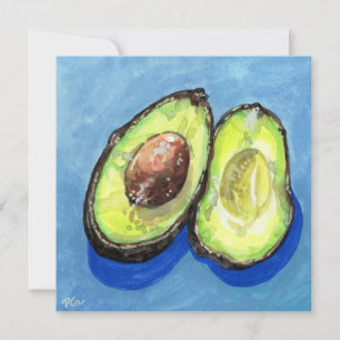 Still Life Study on Avocado Feiertagskarte